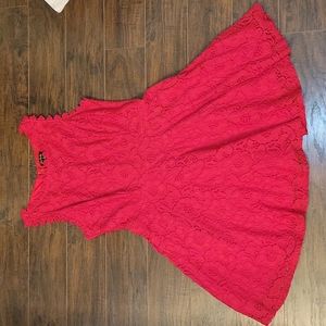 Red lace dress